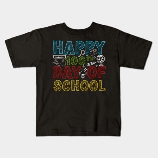 Happy 100th Day of School Teachers Kids 100 Days Smarter Kids T-Shirt